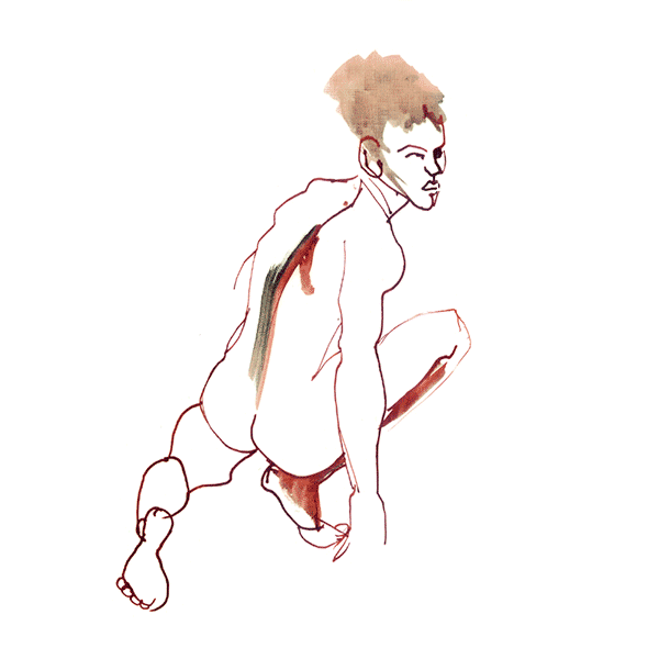male nude crouching